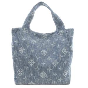 デニム ジャガード Denim Jacquard トートバッグ 肩掛け モノグラム キャンバス M インディゴブルー