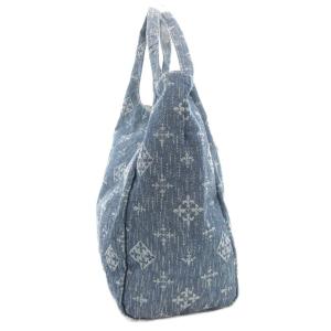 russet デニム ジャガード Denim Jacquard トートバッグ 肩掛け モノグラム キャンバス M インディゴブルー