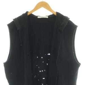 GIVENCHY デストロイ加工 ノースリーブ フーディー ベスト XS ブラック /HK OS SH