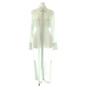 WOOL POLYESTER SHEER CLOTH SHIRTS ONEPIECE ワンピース ロング