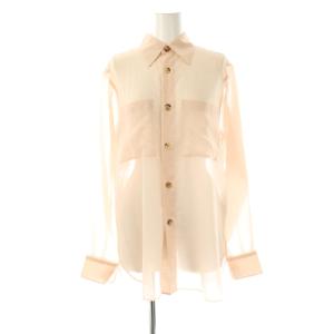 WOOL RECYCLE POLYESTER SHEER CLOTH SHIRT シャツ シアー 0 ピンク