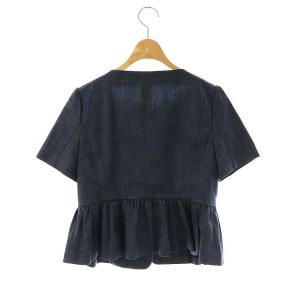 TOCCA 25SS NIGHT OCEAN ブラウス 半袖 0 紺 ネイビー /AT OS