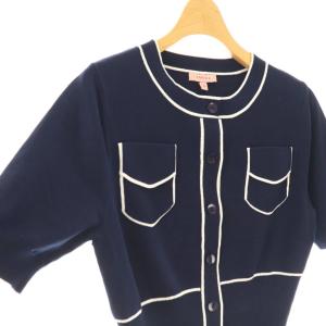 TOCCA 24SS SAILOR カーディガン ニット S ネイビー /DF OS