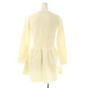 23区 24AW ヴィスコースストレッチ ペプラムデザイン ニット プルオーバー 32 オフホワイト /DF OS