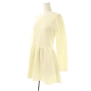 23区 24AW ヴィスコースストレッチ ペプラムデザイン ニット プルオーバー 32 オフホワイト /DF OS