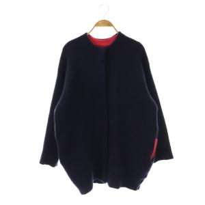 RACOON MIX WCD ラクーンカーディガン ニット スナップボタン F 紺 ピンク /CX OS