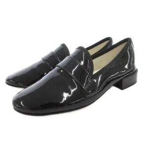 ローファー MICHAEL マイケル ローヒール エナメル 35 黒 ブラック VX829V  /GV