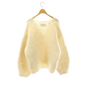 ETRE TOKYO ボリュームスリーブハンドニットプルオーバー セーター F アイボリー /DF OS