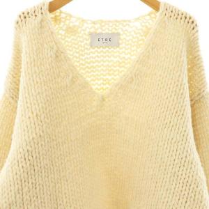 ETRE TOKYO ボリュームスリーブハンドニットプルオーバー セーター F アイボリー /DF OS