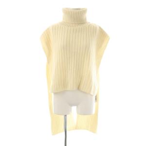 バックデザインタートルニットベスト プルオーバー F オフホワイト /DF OS