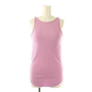 カップ付きタンクトップ リブ F ピンク /HK OS