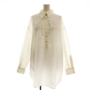 24AW オーブラインシャツ 長袖 チュニック丈 F 白 ホワイト /AT OS