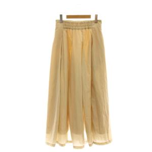 Adam et Rope' 23AW サステナブル コンストラクティブタフタスカート フレア マキシ ロング 36 ベージュ /AT