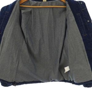 Ron Herman ウォッシュド加工 コンチョボタン コーデュロイ ダウンジャケット スナップボタン S 紺 /NR OS