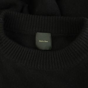 Spick&Span 24AW クルーネック ワイドチュニック プルオーバー ニット セーター 長袖 ウール ブラック /MY
