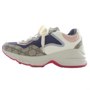 GG RHYTON スニーカー 37.5 ブラウン ネイビー