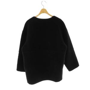 BLENHEIM ノーカラーボアジャケット スウェード XS 黒 ブラック /AT OS