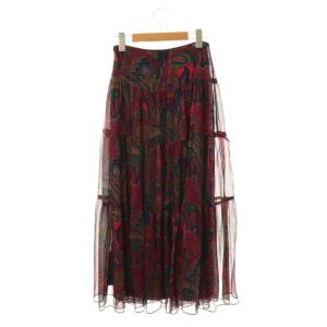 LAUREN RALPH LAUREN ペイズリー柄ティアードスカート 00 マルチカラー /DO OS