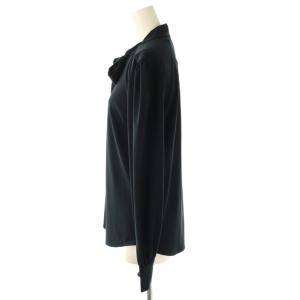 LAUREN RALPH LAUREN 長袖 ボウタイ ブラウス S/P ネイビー /ES OS