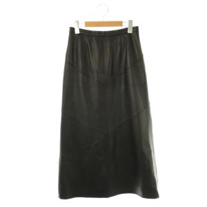 レザーロングスカート 9 ブラック /DO OS