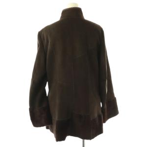 Leilian ムートンコート 11 ダークブラウン /DO OS