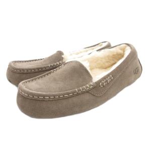 アンスレー Ansley スリッポン モカシン スエード 24cm 茶 ブラウン /GV