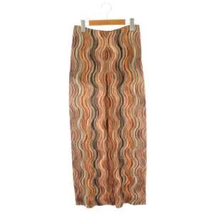 コットンナイロン総柄ニットパンツ ワイド 40 マルチカラー /HK OS