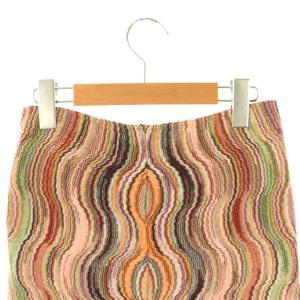 MISSONI コットンナイロン総柄ニットパンツ ワイド 40 マルチカラー /HK OS