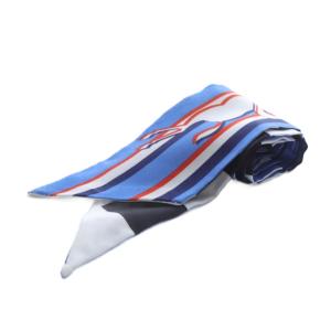 スカーフ 総柄 ロゴ 白 ホワイト 黒 ブラック 青 ブルー /SR