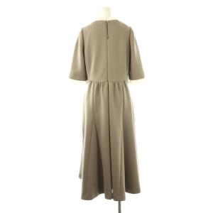 Rose Tiara ロングワンピース 38 グレージュ オフホワイト /DO OS