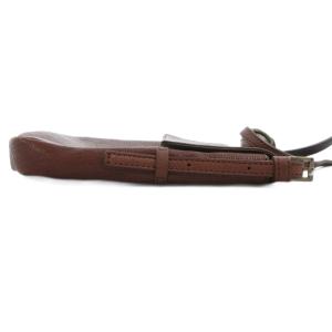 Dakota ポシェット ショルダーバッグ レザー フラップ ロゴ 茶 ブラウン /JS