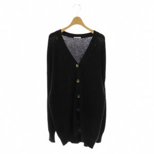Si/Co Relax Vネック カーディガン ニット ブラック /DF OS