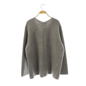 EVERYDAY I LIKE 24AW Lia V/N sweater ニット セーター 長袖 Vネック F グレー /AT OS