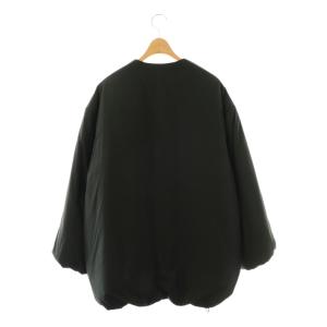 NOBLE エアリーコクーンパッファーコート アウター ノーカラー 36 ブラック /DO OS