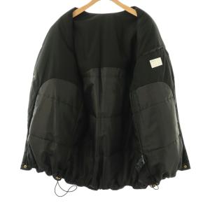 NOBLE エアリーコクーンパッファーコート アウター ノーカラー 36 ブラック /DO OS