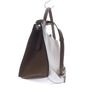 GUM gianni chiarini 2WAYレザーバッグ ハンドバッグ ショルダーバッグ ロゴ 茶色 ブラウン /SR6