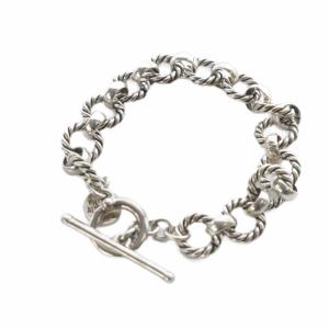 ツイストサークル ブレスレット ロゴ シルバー色 /SR
