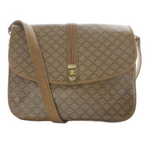 マカダム フラップ ショルダーバッグ ロゴ 茶 ブラウン /SR8 OH