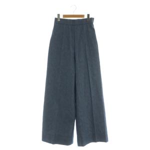 24SS shirocon ワイドデニムパンツ ハイウエスト コットン 36 ネイビー /MY OS