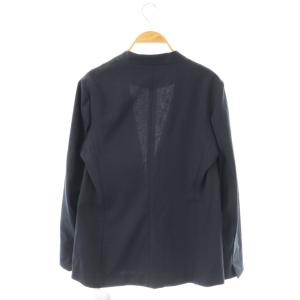 martinique ダルスラブジャケット ノーカラー リネン混 ネイビー /DO OS