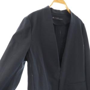 martinique ダルスラブジャケット ノーカラー リネン混 ネイビー /DO OS