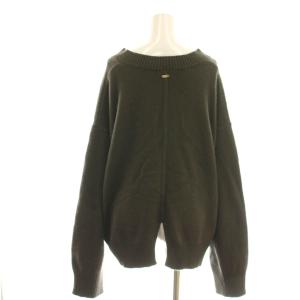 GALLARDAGALANTE 24AW バックスリットVニット セーター プルオーバー F ダークグリーン /CX OS