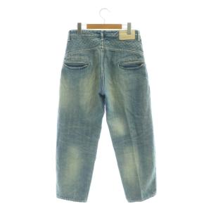 mina perhonen always デニムパンツ ジーンズ ボタンフライ リネン混 36 紺 /NR OS