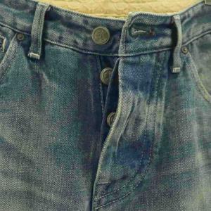 mina perhonen always デニムパンツ ジーンズ ボタンフライ リネン混 36 紺 /NR OS