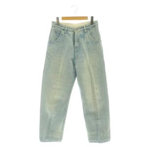 always デニムパンツ ジーンズ ボタンフライ リネン混 36 ライトブルー /NR OS