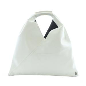 MM6 Maison Margiela ミニ ジャパニーズ ハンドバッグ 三角形 ステッチ 白 ホワイト SB6WD0013 /RI OS