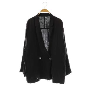 ADAM ET ROPE 24SS オーガニックコットンガーゼオーバージャケット テーラード F 黒 ブラック