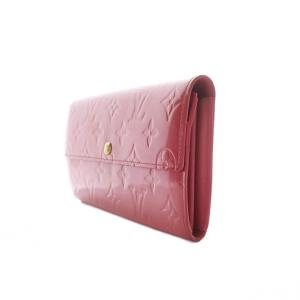 LOUIS VUITTON ポルトフォイユサラ 長財布 二つ折り 小銭入れ ヴェルニライン モノグラム フューシャピンク M91236