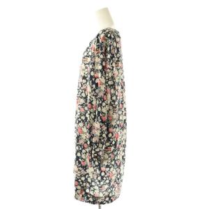 MAX MARA WEEKEND LINE フラワー シルク チュニックブラウス プルオーバー 44 紺 マルチカラー /CX OS