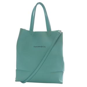 ミニ ショッピングトート 2way レザー ティファニーブルー